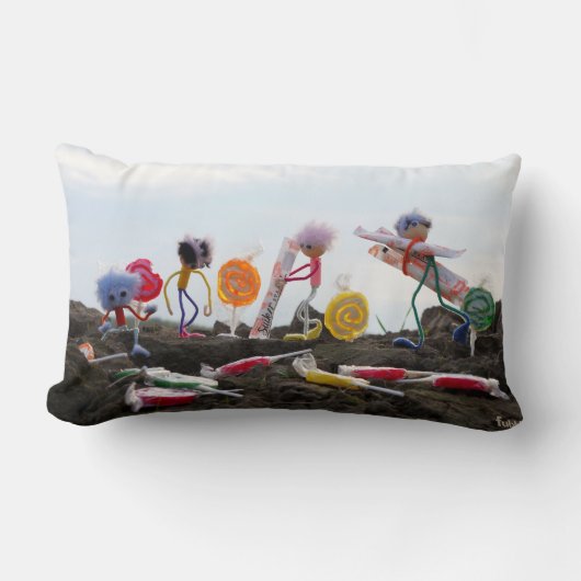 Suikerfeest oogstende Fubby's. Kussen (Voorkant)