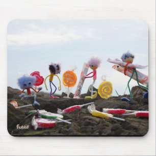 Suikerfeest oogstende Fubby's. Muismat