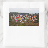 Suikerfeest oogstende Fubby's op het land. Rechthoekige Sticker (Tas)