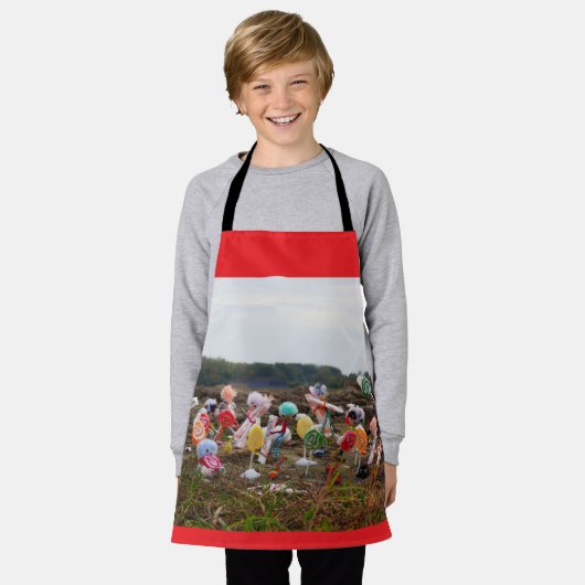 Suikerfeest oogstende Fubby's op het land. Schort (Gedragen)