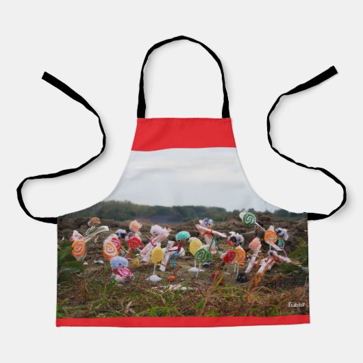 Suikerfeest oogstende Fubby's op het land. Schort (Voorkant)