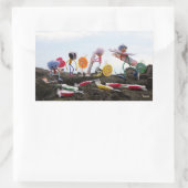 Suikerfeest oogstende Fubby's. Rechthoekige Sticker (Tas)