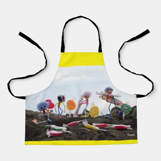 Suikerfeest oogstende Fubby's. Schort (Voorkant)