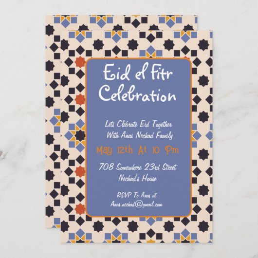 Suikerfeest-viering Feestdagenkaart (Voorkant / Achterkant)