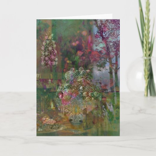 Suikergebufferde kerstvruchten feestdagen kaart (Voorkant)