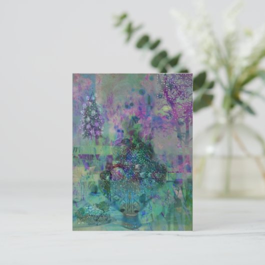 Suikergebufferde kerstvruchten feestdagenkaart (Staand voorkant)