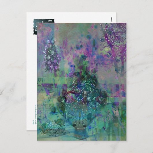 Suikergebufferde kerstvruchten feestdagenkaart (Voorkant / Achterkant)