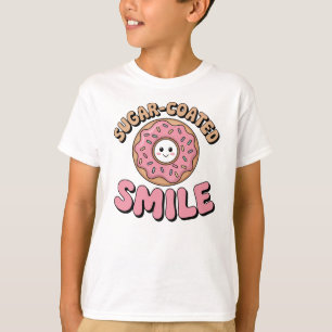 Suikergecoate glimlach Donut Kinder T-shirt