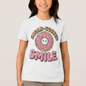 Suikergecoate glimlach | Donut Kinder Tri-Blend Shirt (Voorkant)