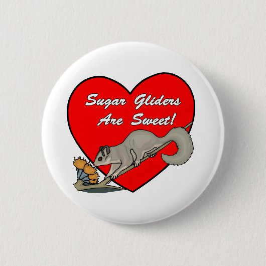 Suikergliders zijn zoete Buttonnen Ronde Button 5,7 Cm (Voorkant)