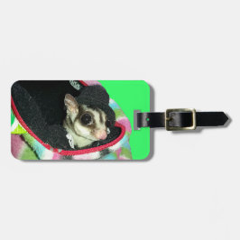 Suikerglijder die een Pet draagt Bagagelabel