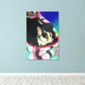 Suikerglijder die een Pet draagt Canvas Afdruk (Insitu (Houten vloer))