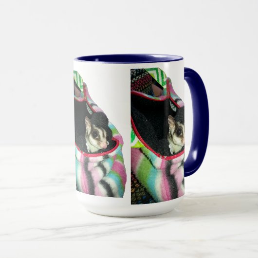Suikerglijder die een Pet draagt Mok (Voorkant rechts)