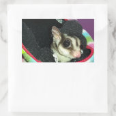 Suikerglijder die een Pet draagt Rechthoekige Sticker (Tas)