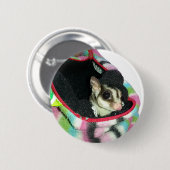 Suikerglijder die een Pet draagt Ronde Button 5,7 Cm (Voorkant /achterkant)