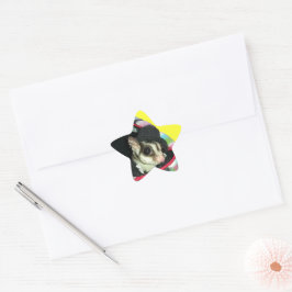 Suikerglijder die een Pet draagt Ster Sticker