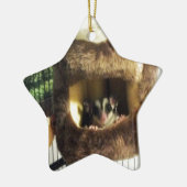 Suikerglijder in boerenveer keramisch ornament (Links)