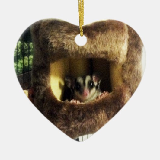 Suikerglijder in boerenveer keramisch ornament (Voorkant)