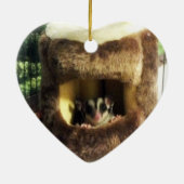 Suikerglijder in boerenveer keramisch ornament (Achterkant)