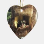 Suikerglijder in boerenveer keramisch ornament (Links)