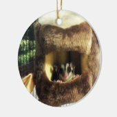 Suikerglijder in boerenveer keramisch ornament (Links)