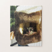 Suikerglijder in boerenveer legpuzzel (Verticaal)