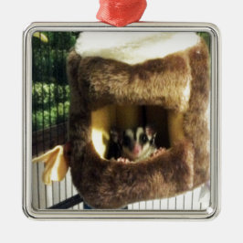 Suikerglijder in boerenveer metalen ornament