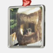 Suikerglijder in boerenveer metalen ornament (Links)