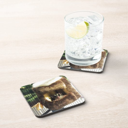 Suikerglijder in boerenveer onderzetter (Rechterzijde)