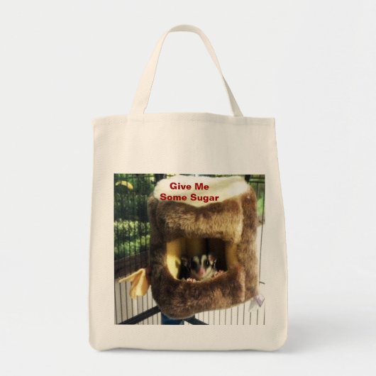 Suikerglijder in boerenveer tote bag (Voorkant)