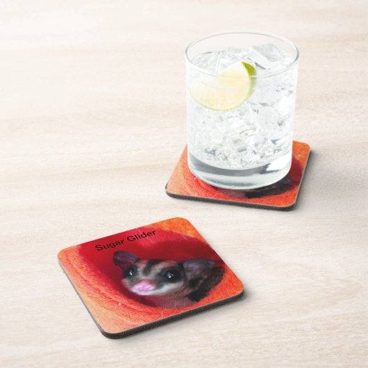 Suikerglijder in Oranje plakband Bier Onderzetter (Rechterzijde)