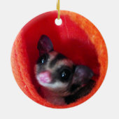 Suikerglijder in Oranje plakband Keramisch Ornament (Achterkant)