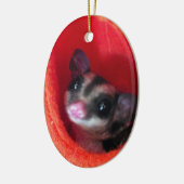 Suikerglijder in Oranje plakband Keramisch Ornament (Links)