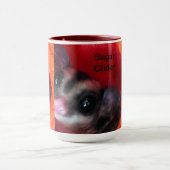 Suikerglijder in Oranje plakband Mok (Midden)