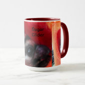 Suikerglijder in Oranje plakband Mok (Voorkant rechts)