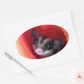 Suikerglijder in Oranje plakband Ovale Sticker (Envelop)