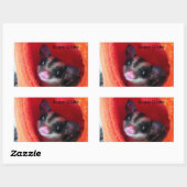 Suikerglijder in Oranje plakband Rechthoekige Sticker (Vel)