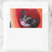 Suikerglijder in Oranje plakband Rechthoekige Sticker (Tas)