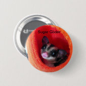 Suikerglijder in Oranje plakband Ronde Button 5,7 Cm (Voorkant /achterkant)