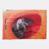 Suikerglijder in Oranje plakband Theedoek (Horizontaal)