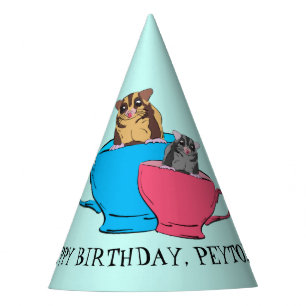 Suikerglijder in Tea Cups Custom Birthday Party Feesthoedjes