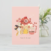 Suikergoed Reuzenhuis van Peperkoek Bedankkaart (Staand voorkant)