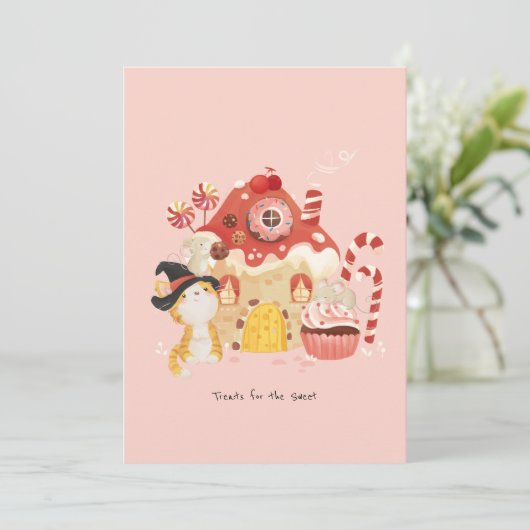 Suikergoed Reuzenhuis van Peperkoek Bedankkaart (Staand voorkant)