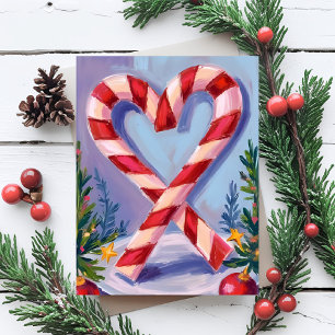 Suikerhart Prettig kerstfeest Feestdagenkaart