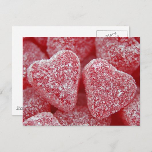 suikerhart snoep briefkaart (Voorkant / Achterkant)