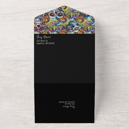 Suikerhuid All In One Uitnodiging (Buitenkant)