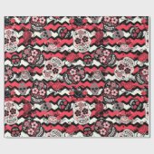 Suikerhuid en -bloem cadeaupapier (Vlak)