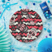 Suikerhuid en -bloem papieren bordje (Feest)