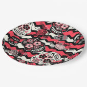 Suikerhuid en -bloem papieren bordje (Gekanteld)