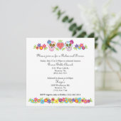 Suikerhuid en -bloemen Bkgnd Kaart (Staand voorkant)